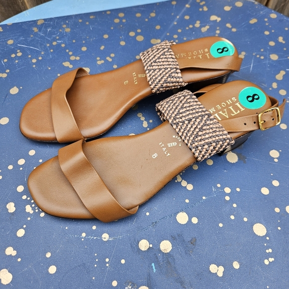 Italian Shoe  Markers Brown Women's Sandals Size 8 - Picture 6 of 16